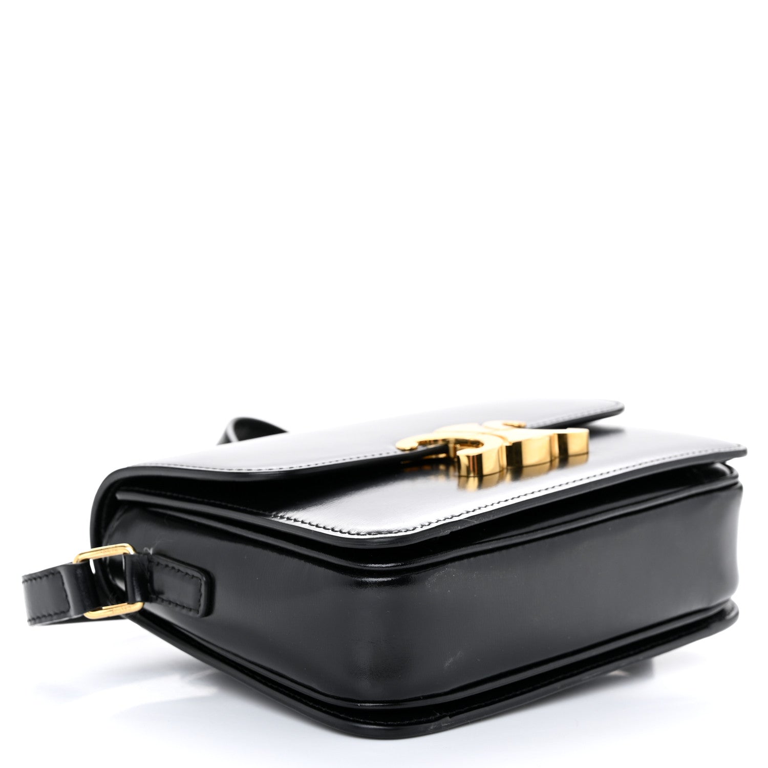 Celine Shiny Calfskin Teen Triomphe Black 4 of 9