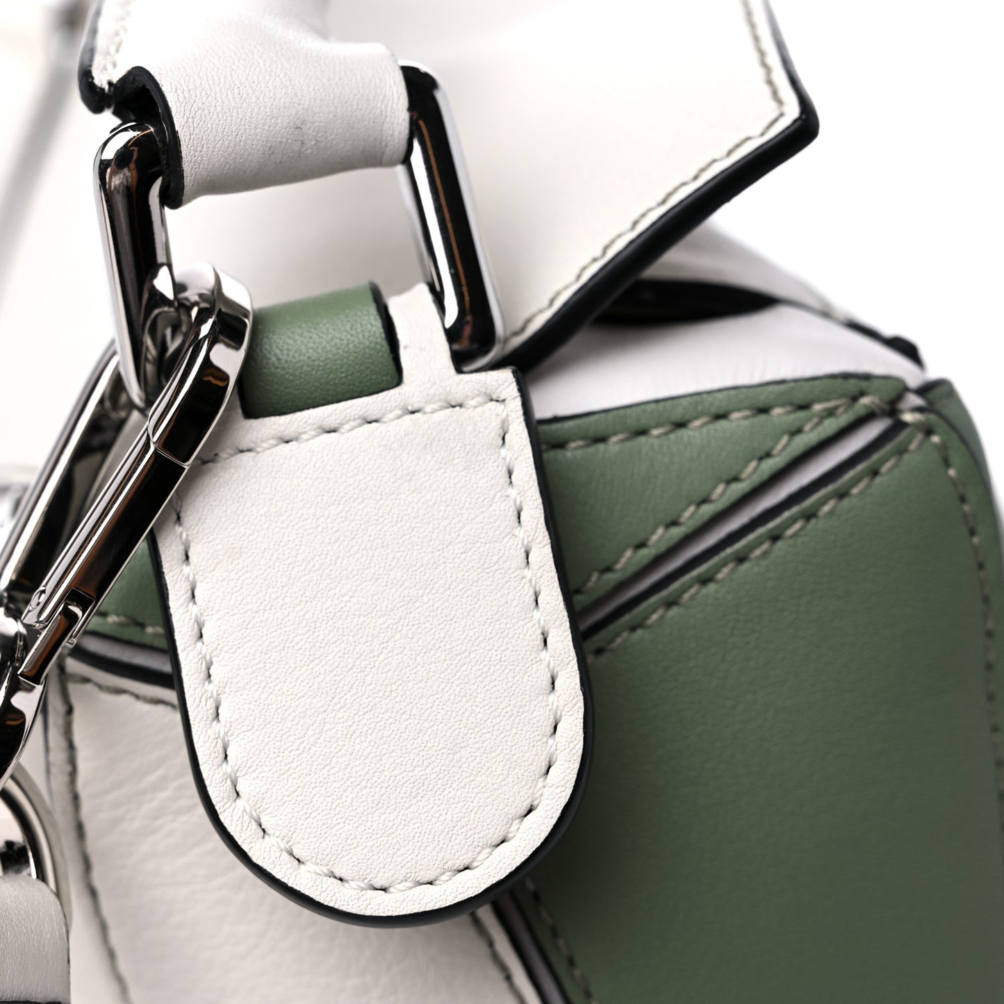 Calfskin Small Puzzle Bag Soft White Rosemary