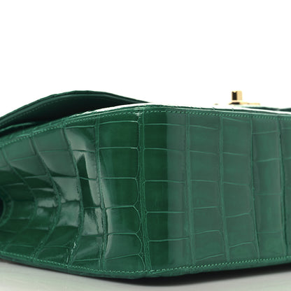 Chanel Alligator Jumbo Double Flap Green 9 of 10