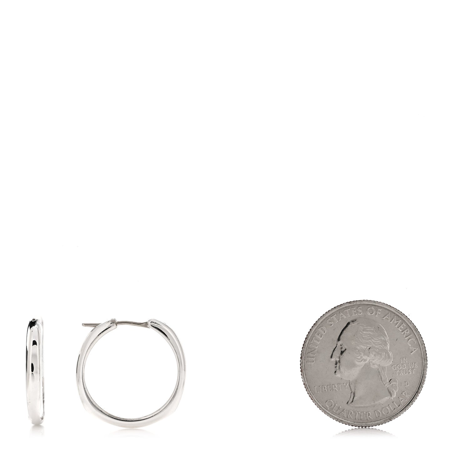 Sterling Silver Cushion Hoop Earrings