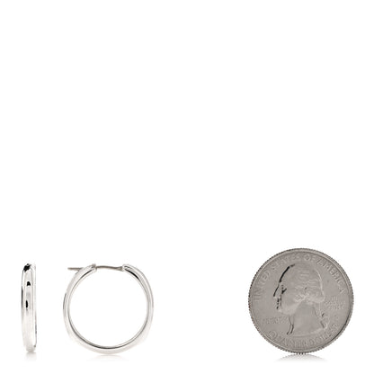 Tiffany Sterling Silver Cushion Hoop Earrings 2 of 4