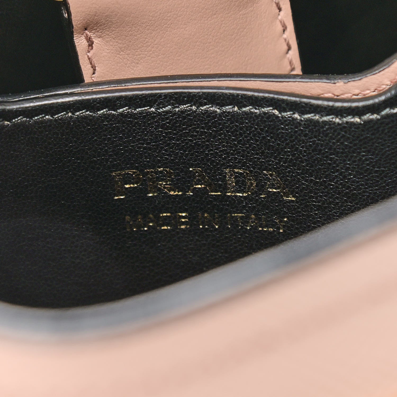 Prada Saffiano Cuir Calfskin Small Panier Bucket Bag Cipria Black 6 of 9