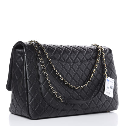 Chanel Calfskin Quilted XXL Travel Flap Bag Black 3 of 10