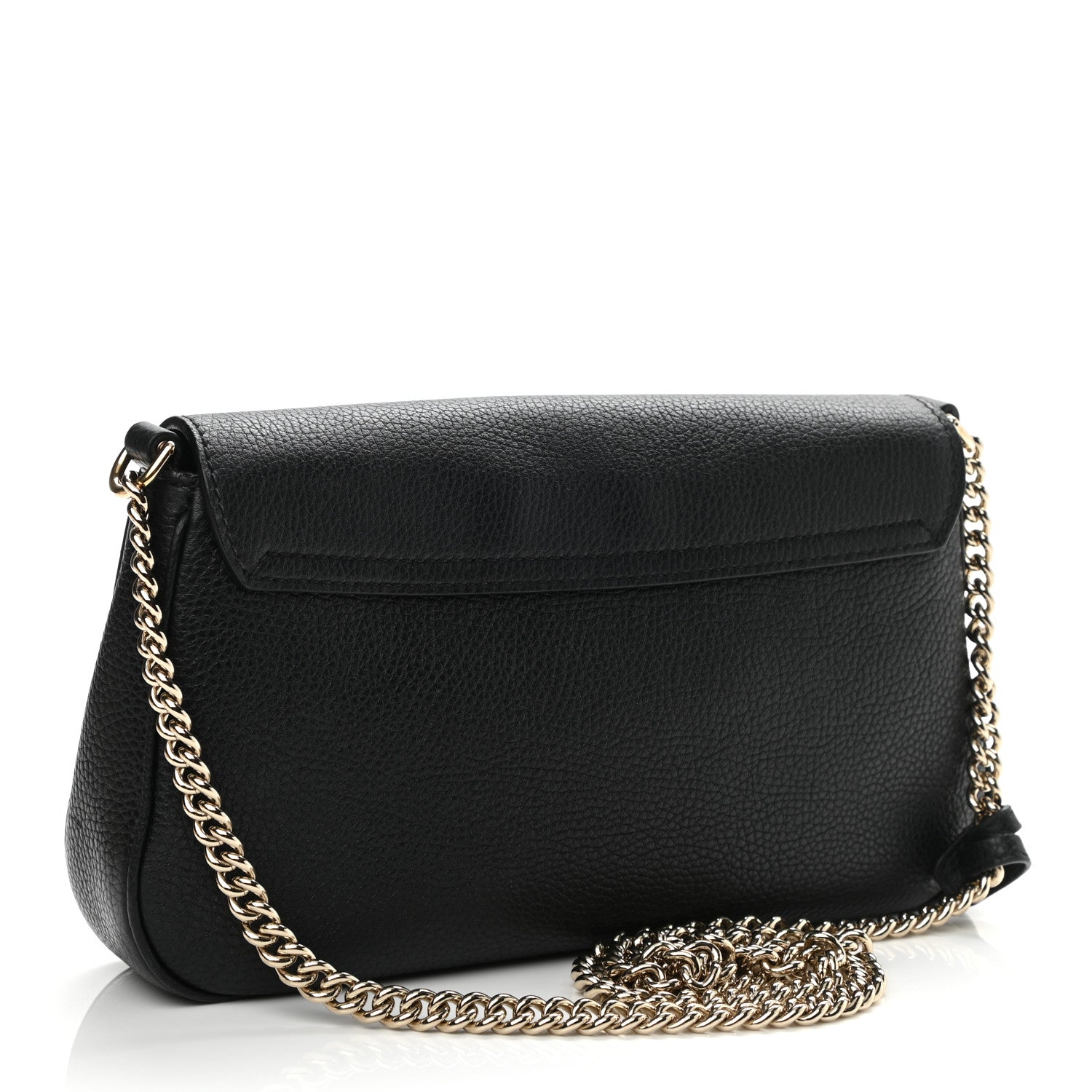 Gucci Pebbled Calfskin Medium Soho Flap Crossbody Black 3 of 10