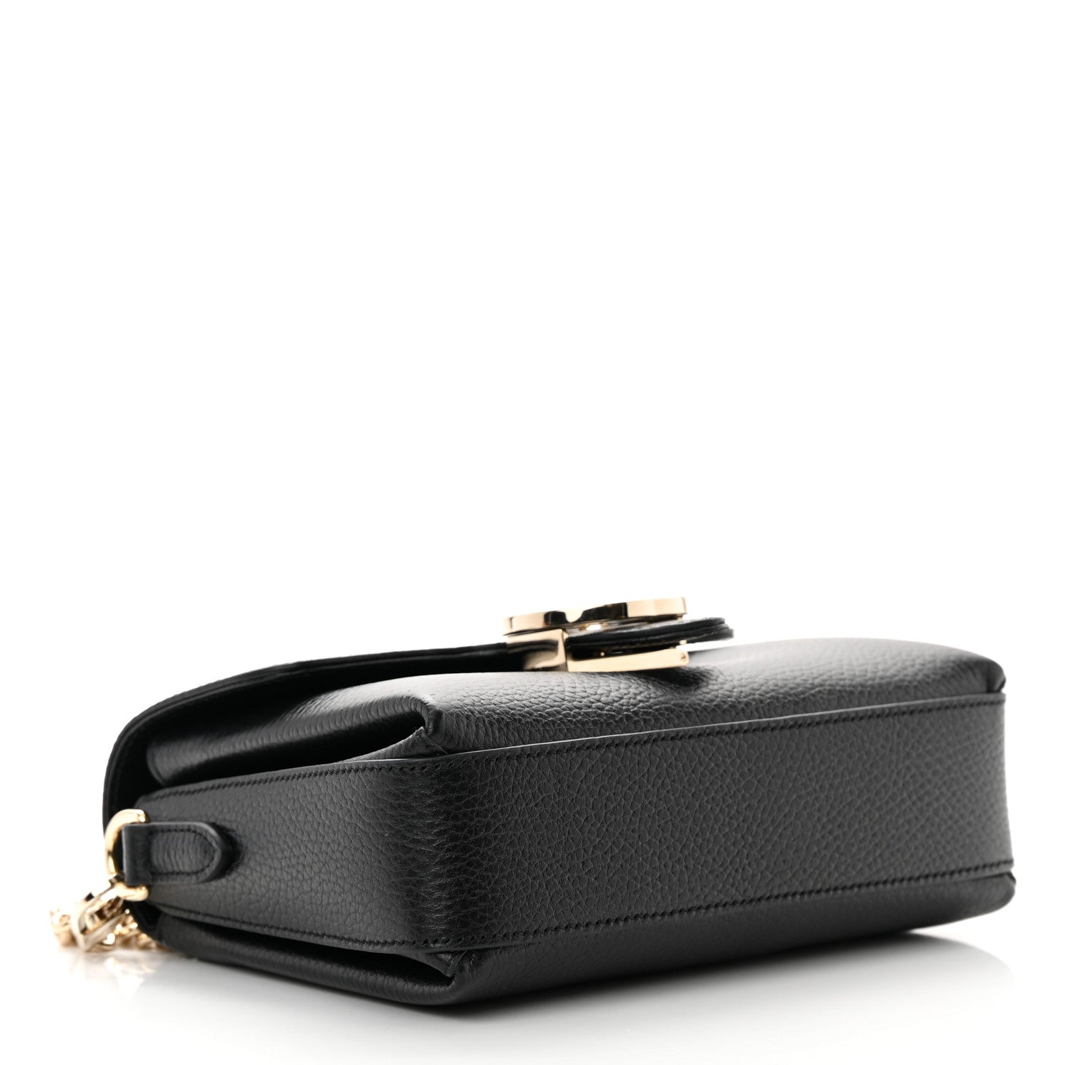Gucci Dollar Calfskin Interlocking G Crossbody Bag Black 4 of 11