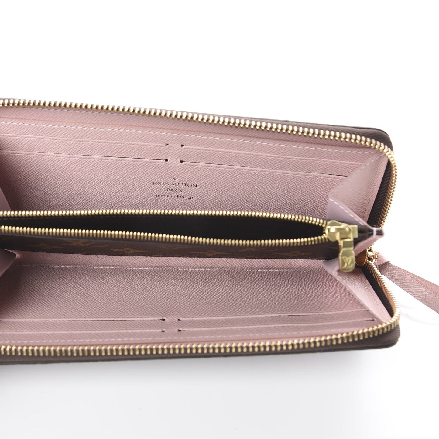 Monogram Clemence Wallet Rose Ballerine