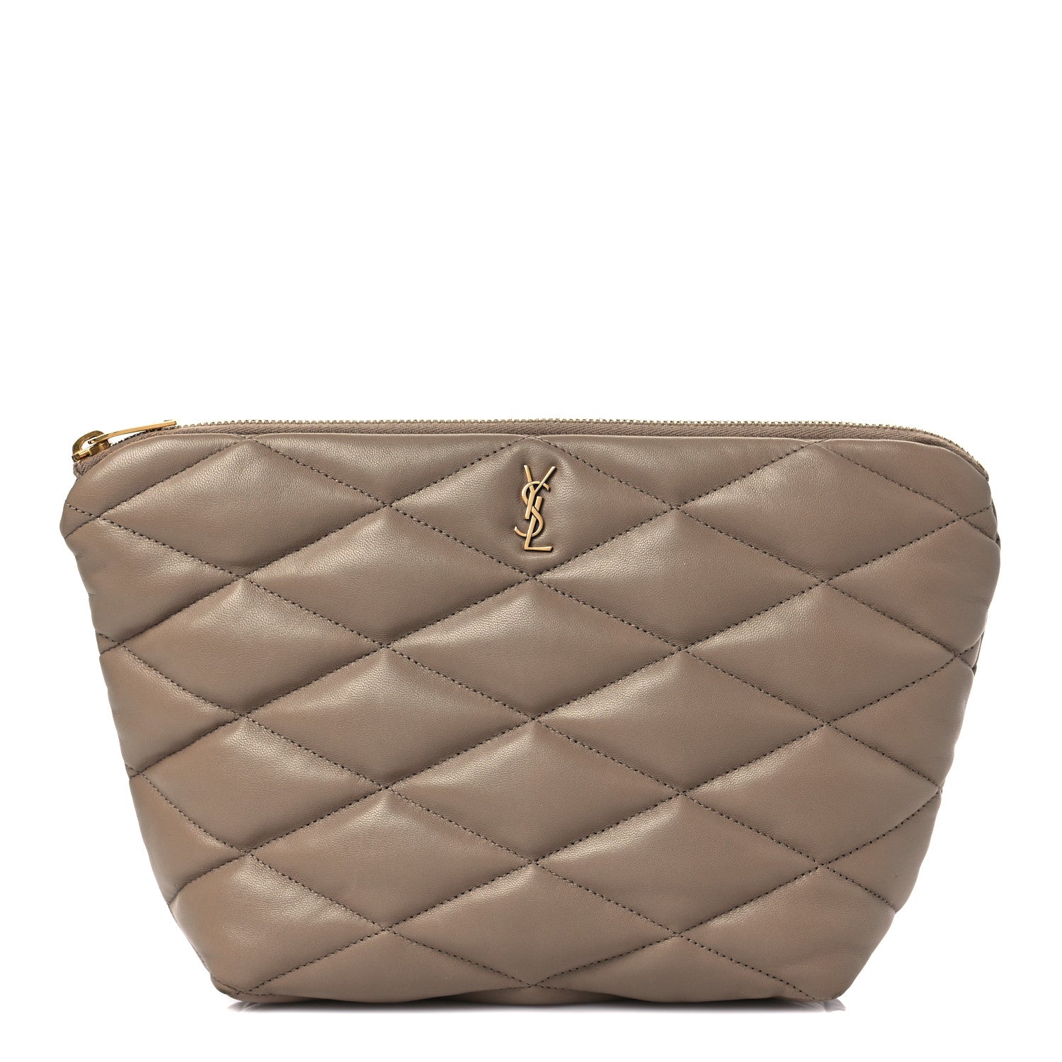 Saint Laurent Lambskin Monogram Medium Sade Puffer Taupe 1 of 9