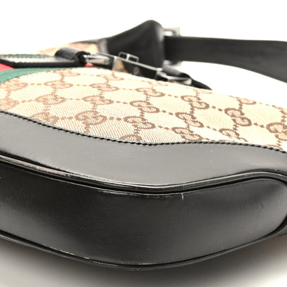 Gucci Monogram Web Jackie O Hobo Dark Brown 9 of 10