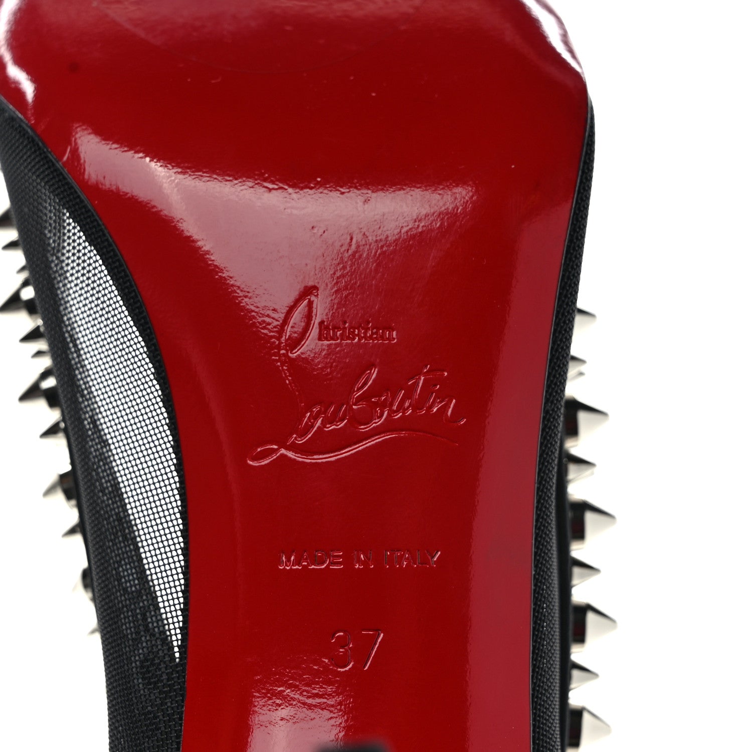 Christian Louboutin Galativi Pony Hair Leopard Spikes 85 Pumps 37 Black 6 of 7