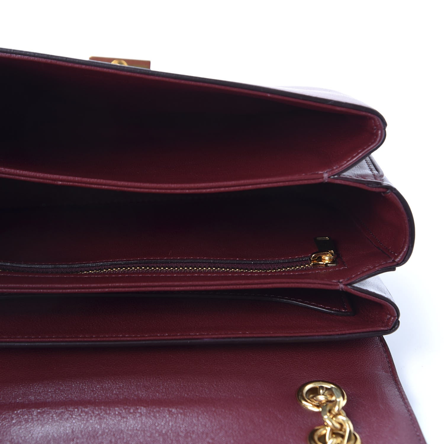 Celine Shiny Calfskin Medium C Bag Light Burgundy 4 of 9