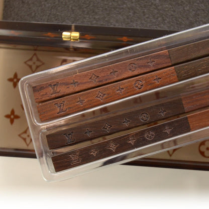 Louis Vuitton Rosewood Monogram Chopsticks VIP w Case 2 of 4