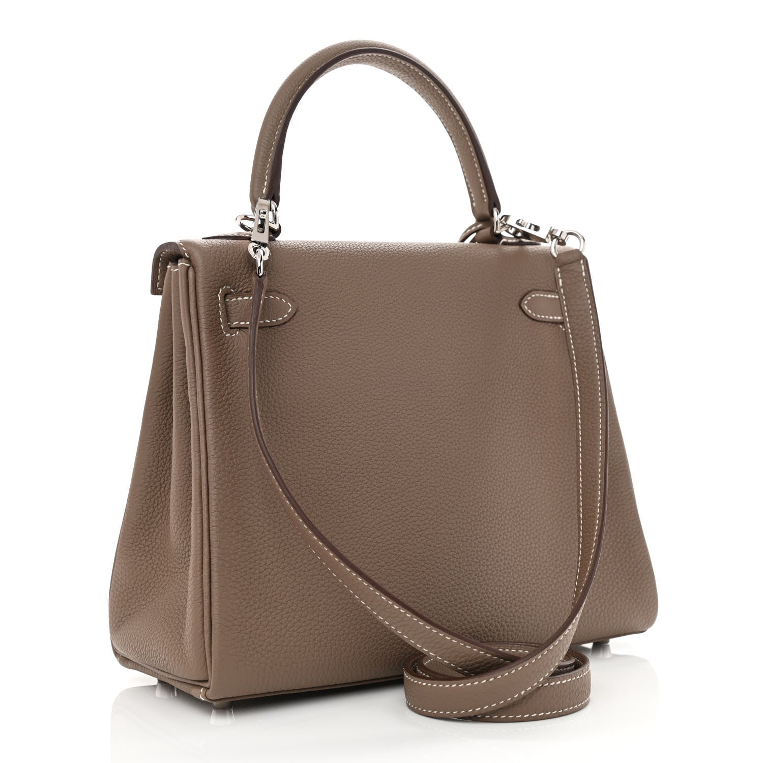 Hermes Togo Kelly Retourne 25 Etoupe 3 of 11