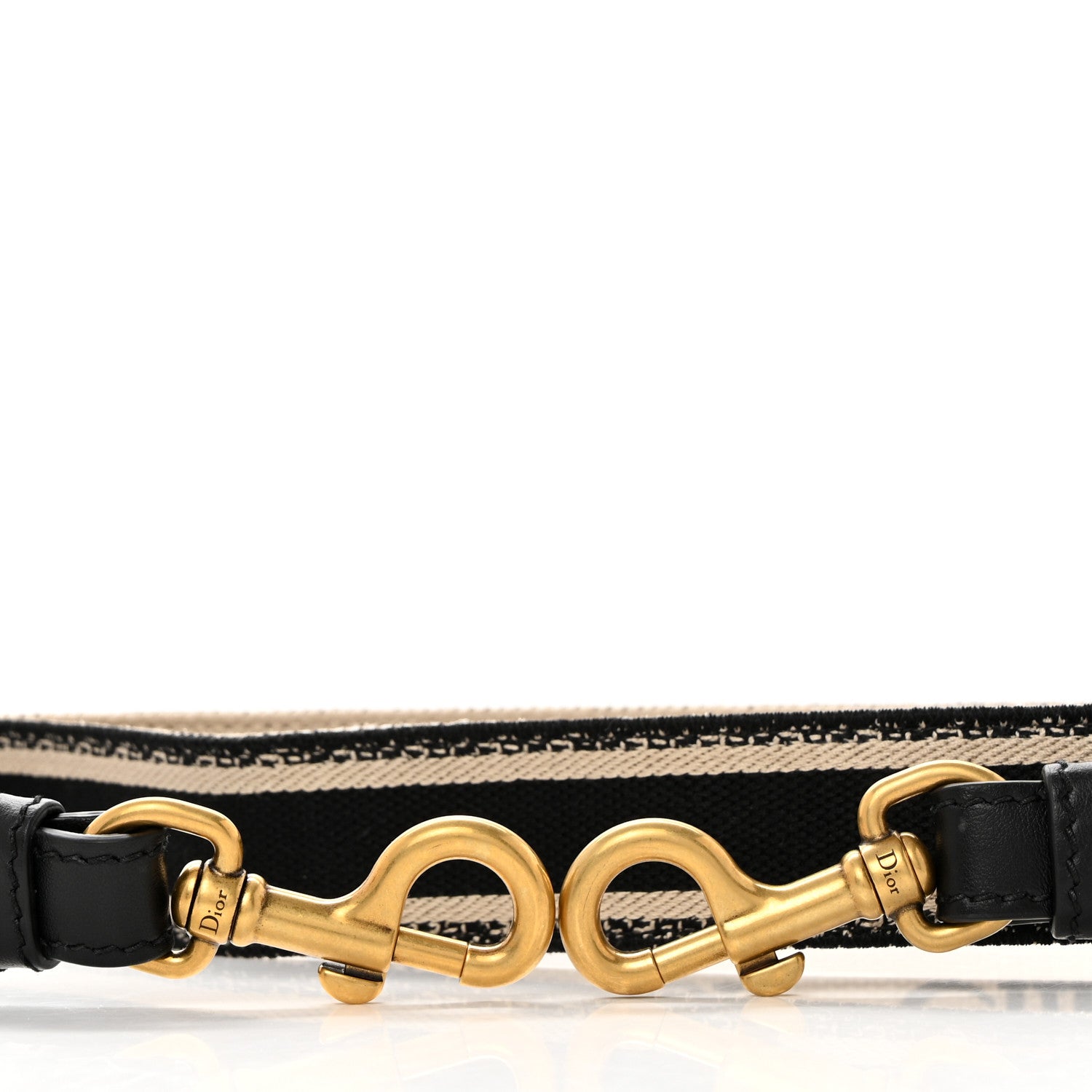 Christian Dior Canvas Embroidered Shoulder Strap Black 5 of 7
