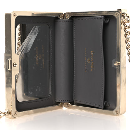 Chanel Lambskin Quilted Boy Minaudiere Dark Grey 5 of 14