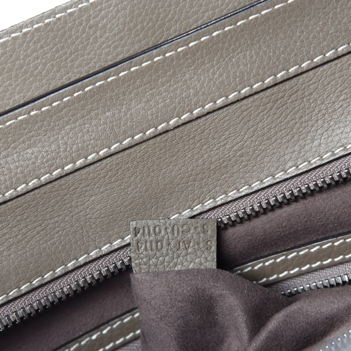Drummed Calfskin Mini Luggage Souris
