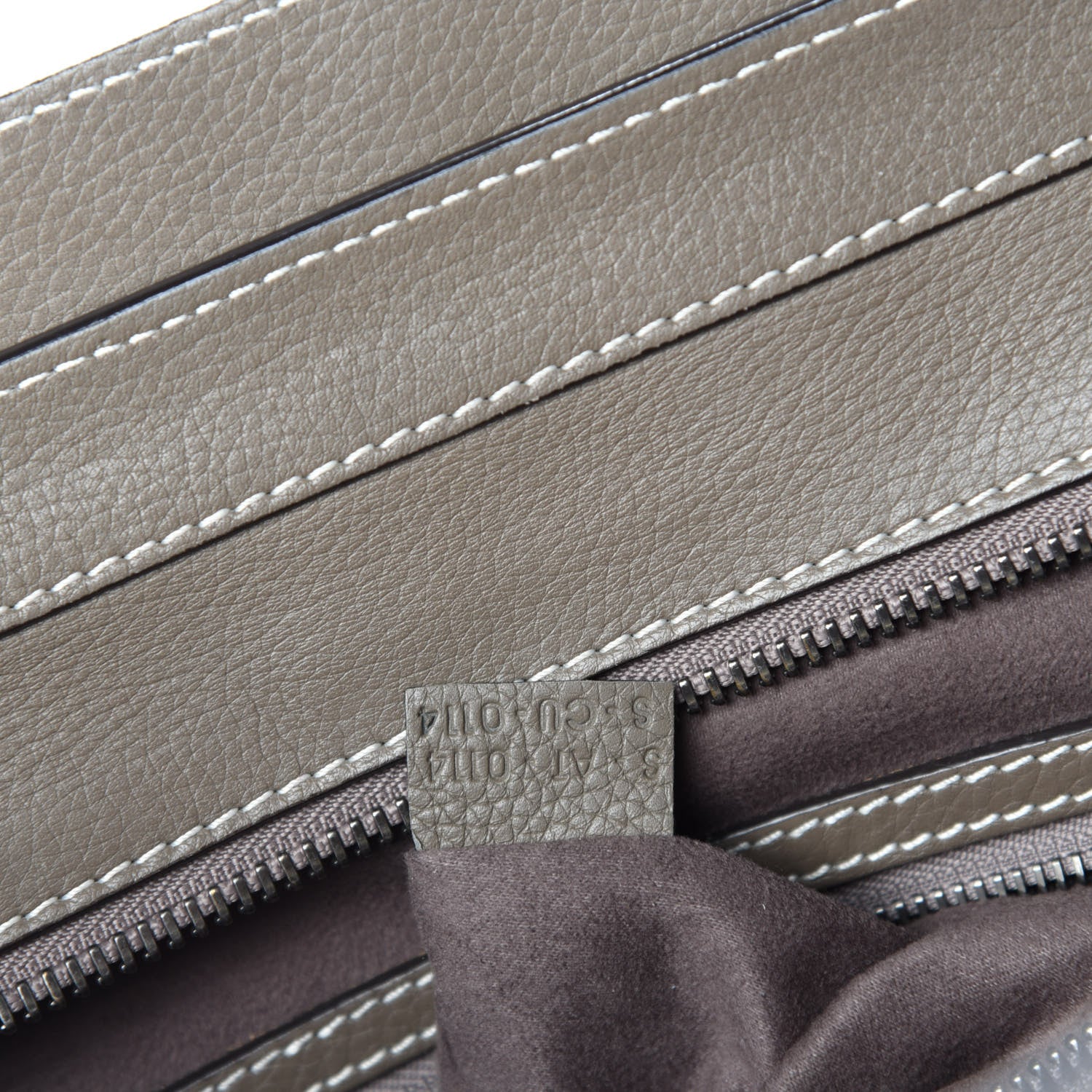 Celine Drummed Calfskin Mini Luggage Souris 14 of 15