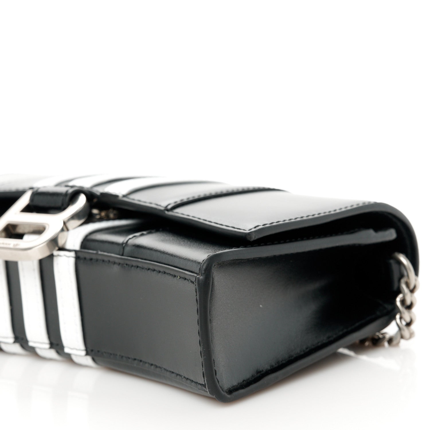 Balenciaga X ADIDAS Box Calfskin Hourglass Chain Bag Black 10 of 10