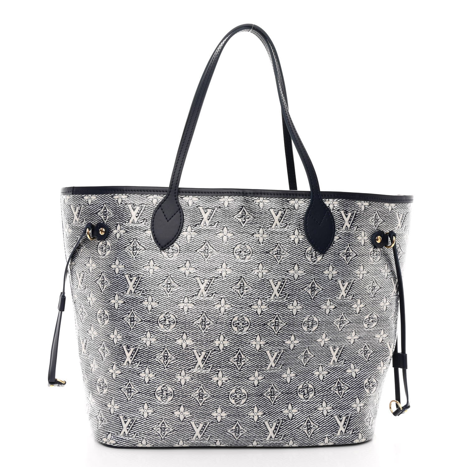 Louis Vuitton Monoglam Neverfull MM Blue 3 of 10