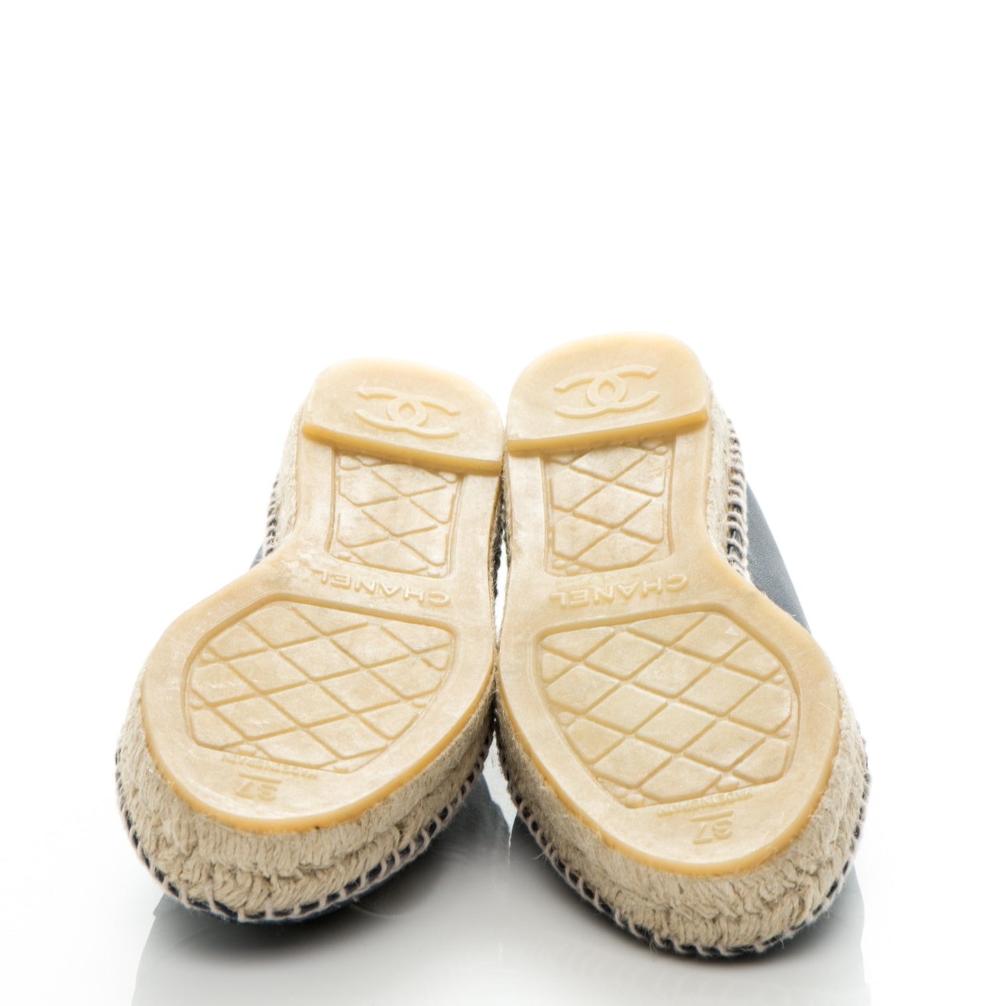 Lambskin CC Espadrilles 37 Dark Navy