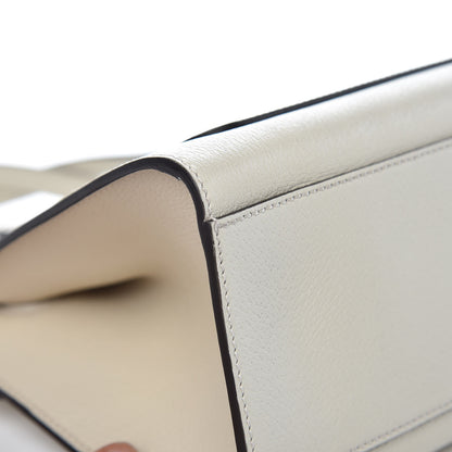 Gucci Grained Calfskin Web Stripe Butterfly Medium Totem Top Handle Bag White 14 of 18