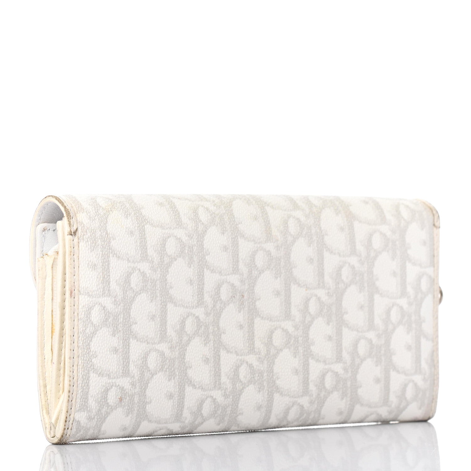 Christian Dior Monogram Trotter Romantique Heart Charm Wallet White 2 of 6