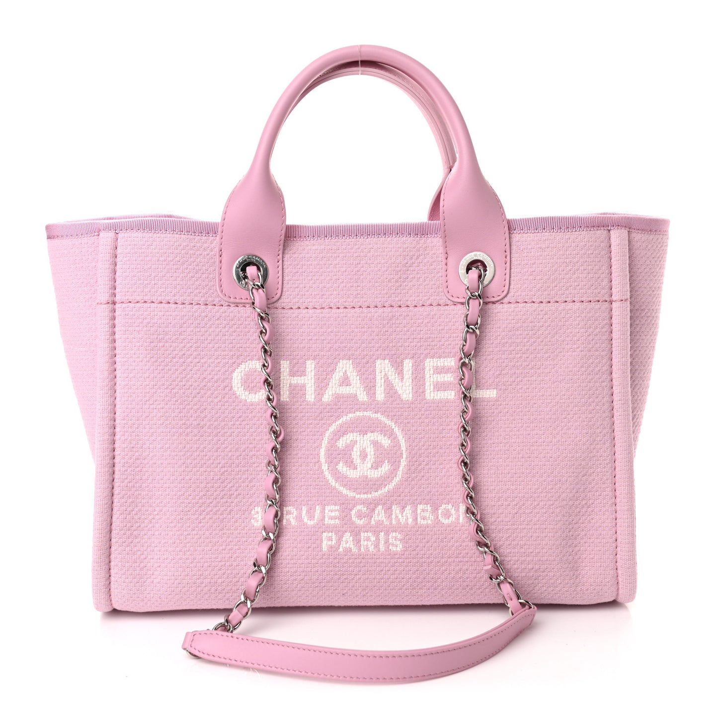 Mixed Fibers Small Deauville Tote Dark Pink