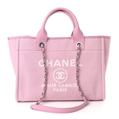 Chanel Mixed Fibers Small Deauville Tote Dark Pink 1 of 10