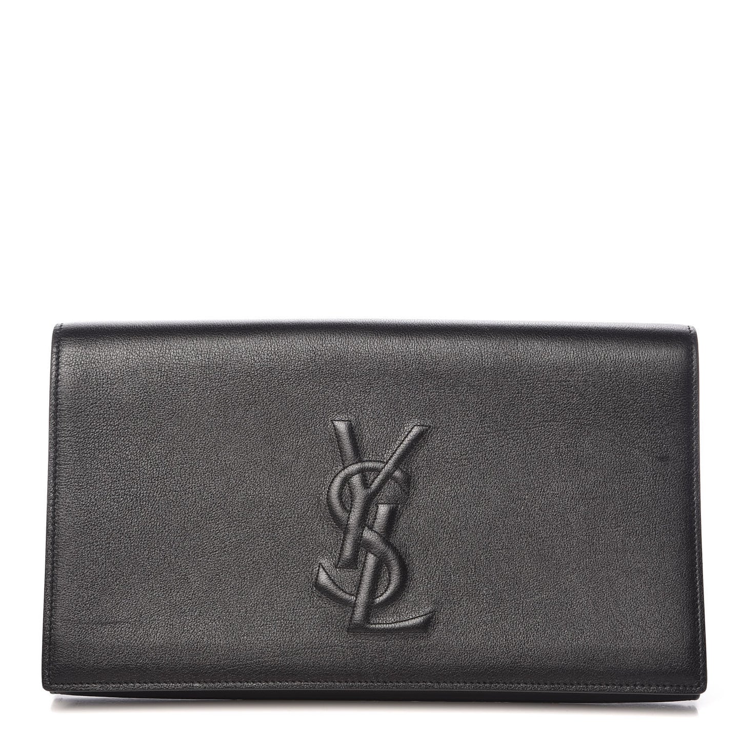 Calfskin Monogram Large Belle De Jour Clutch Black