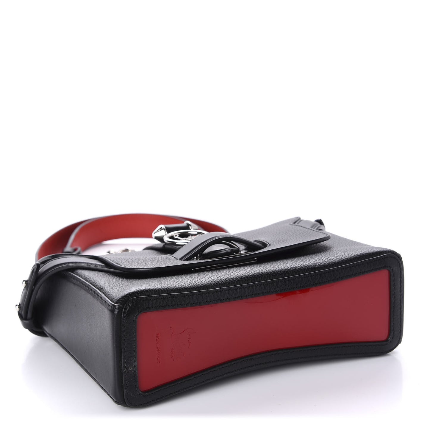 Pebbled Calfskin Small Rubylou Shoulder Bag Black