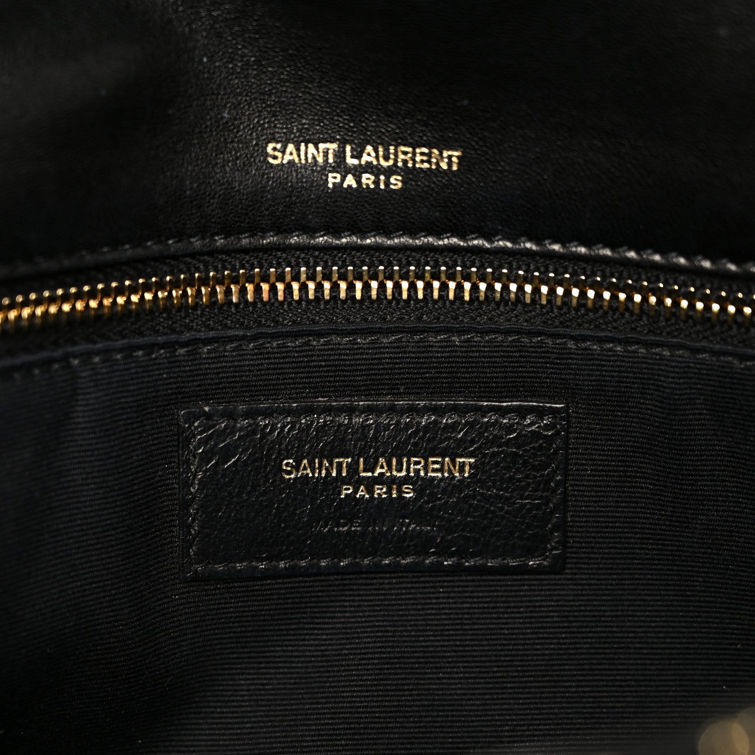 Saint Laurent Striped Fabric Monogram Tassel Kate 99 Baguette Bag Black Gold 6 of 11