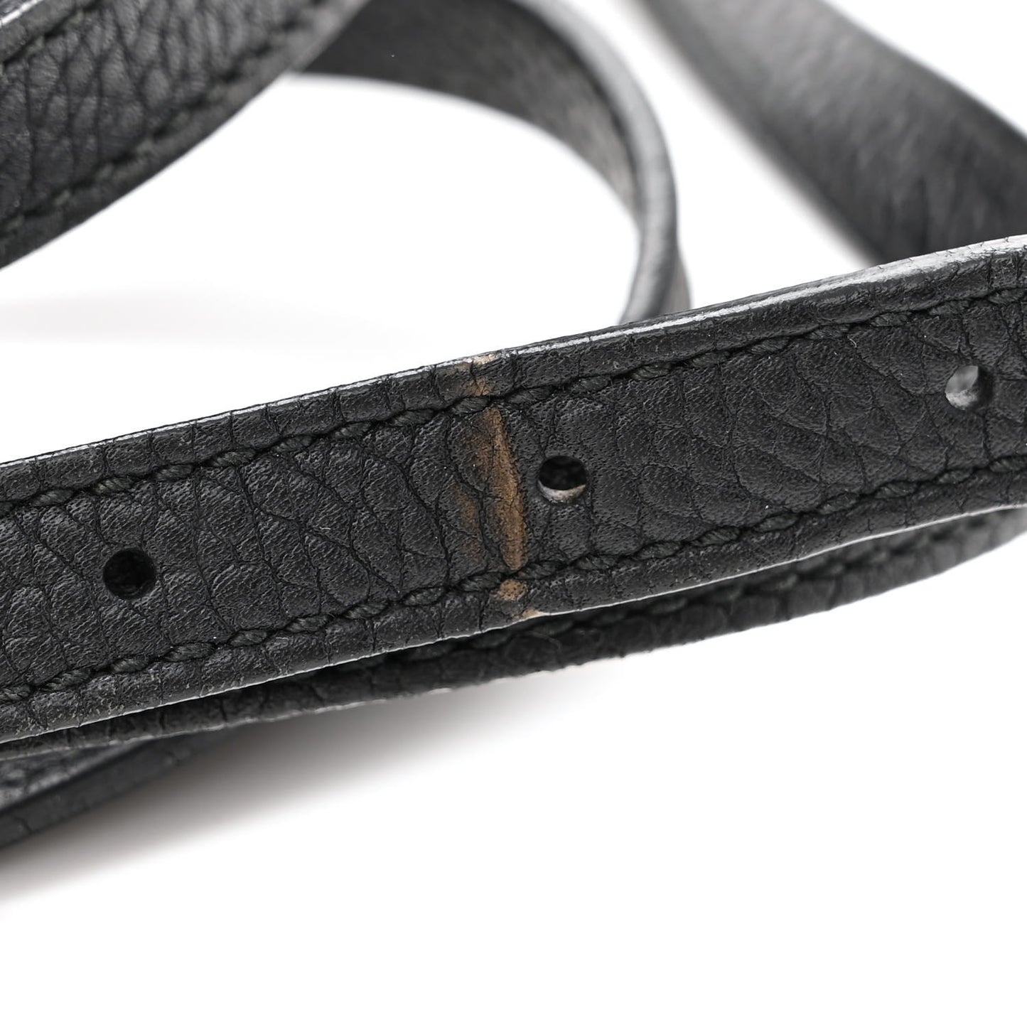 Pebbled Calfskin Small Soho Disco Bag Black