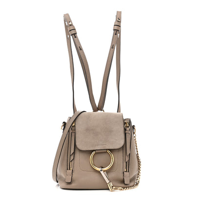Chloe Suede Calfskin Mini Faye Backpack Motty Grey 1 of 13