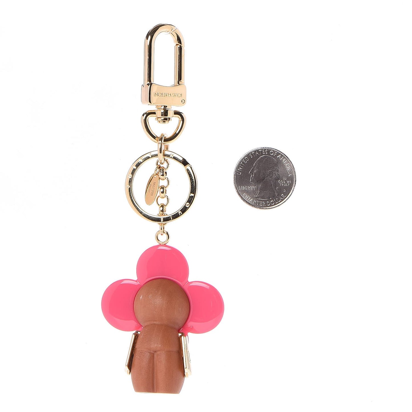 Resin Wood Vivienne Bag Charm Pink