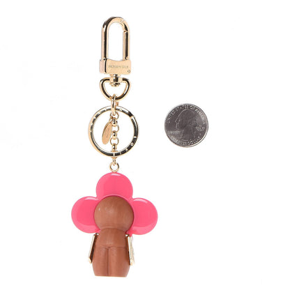 Louis Vuitton Resin Wood Vivienne Bag Charm Pink 2 of 4