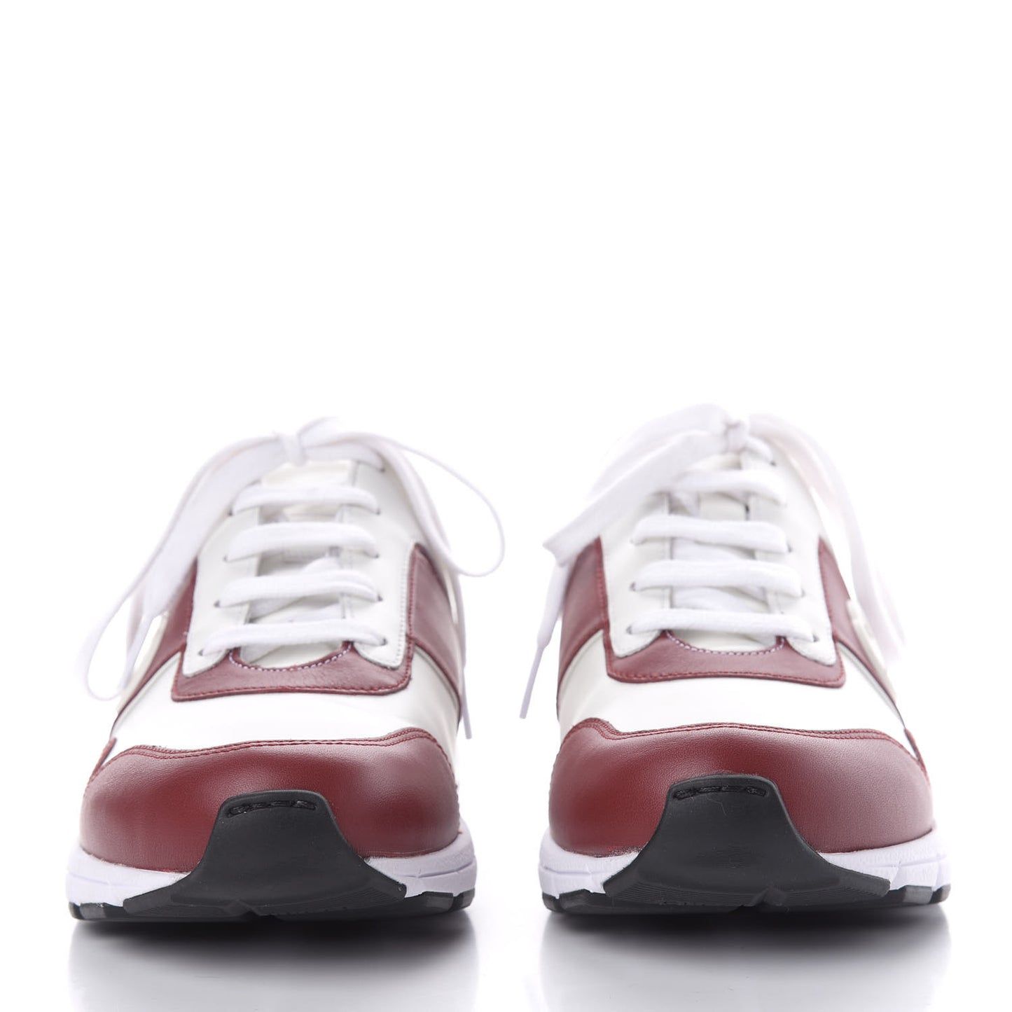 Calfskin Womens Interlocking G Sneakers 39 Rosso White