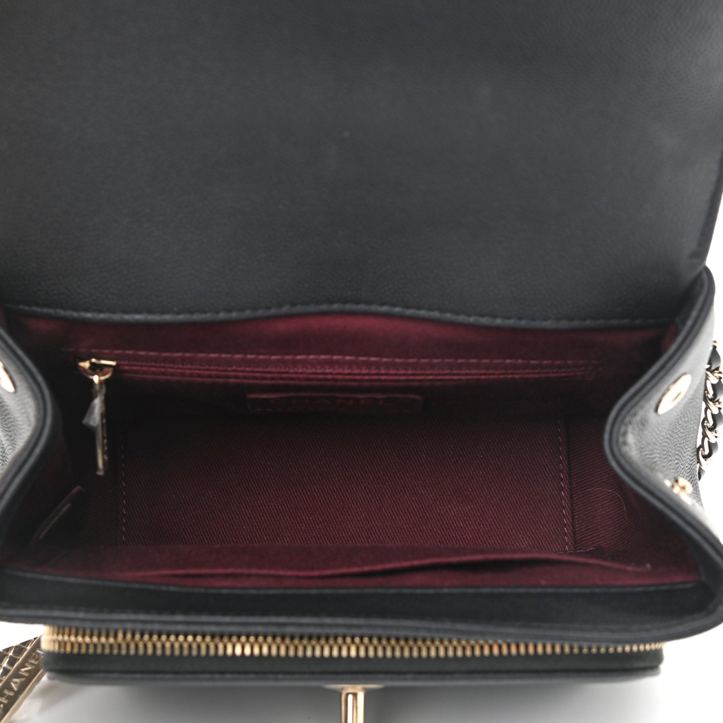 Caviar Quilted Small Business Affinity Flap Black