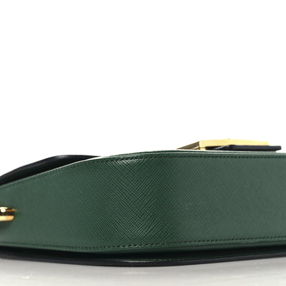 Prada Saffiano Lux Embleme Flap Shoulder Bag Mango 8 of 11