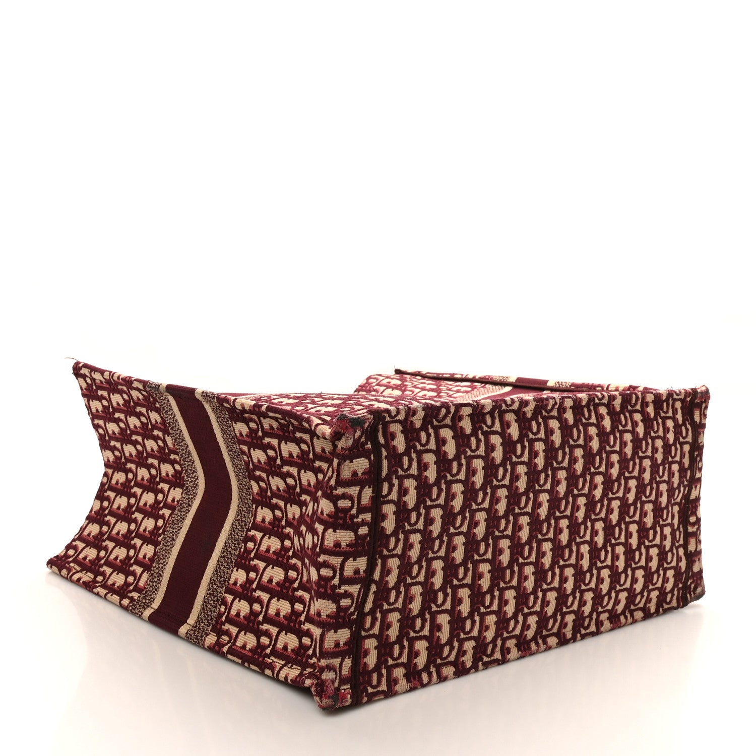 Christian Dior Oblique Large Book Tote Burgundy Multicolor 4 of 13