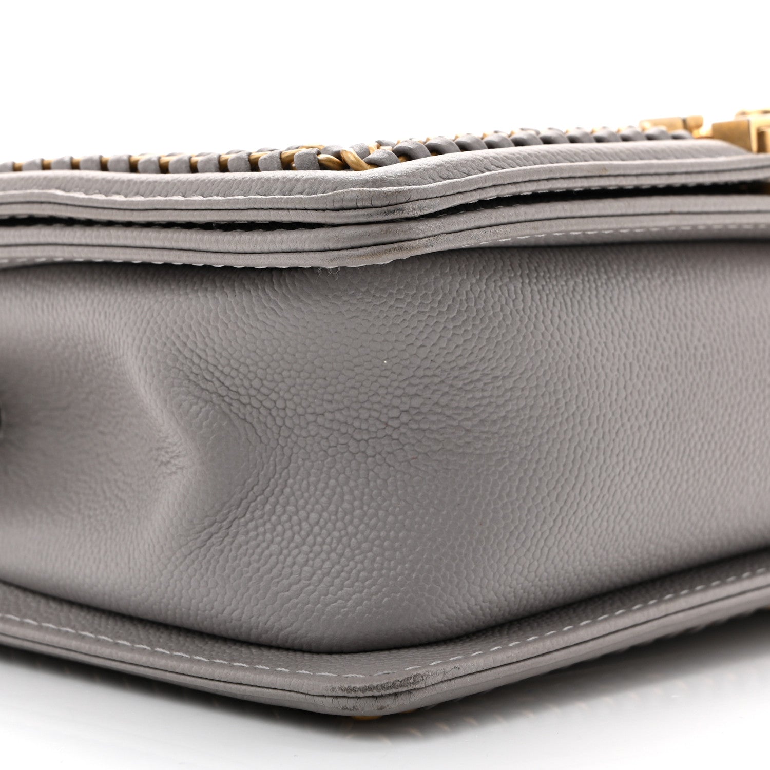 Chanel Caviar Quilted Chain Around Medium Boy Flap Grey 9 of 15