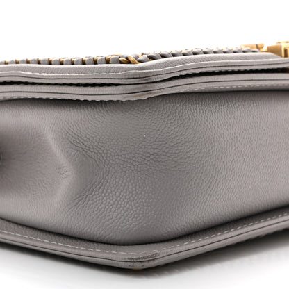 Chanel Caviar Quilted Chain Around Medium Boy Flap Grey 9 of 15
