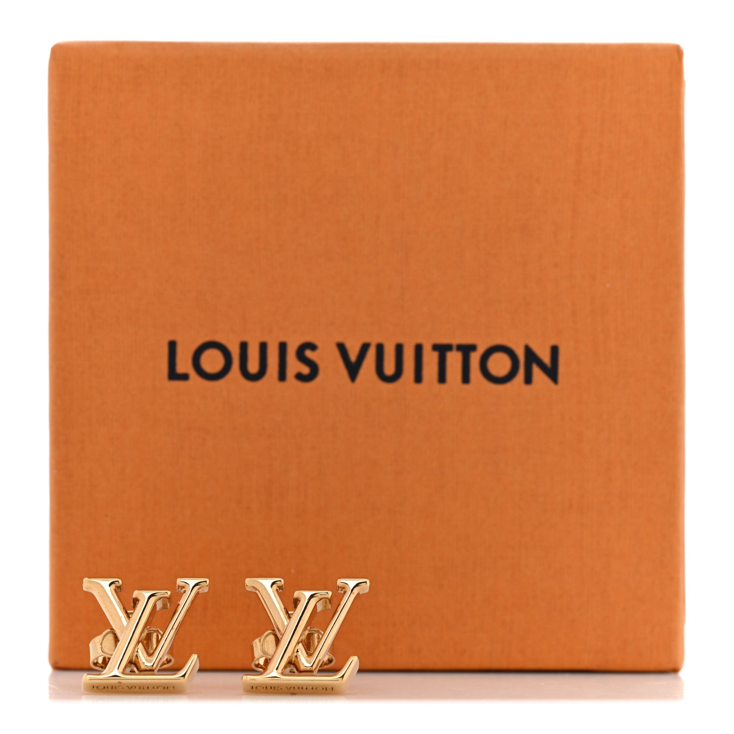 Louis Vuitton Metal LV Iconic Earrings Gold 6 of 6