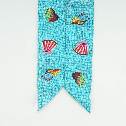 Hermes Silk Sea Shells Mosaic Twilly 3 of 6