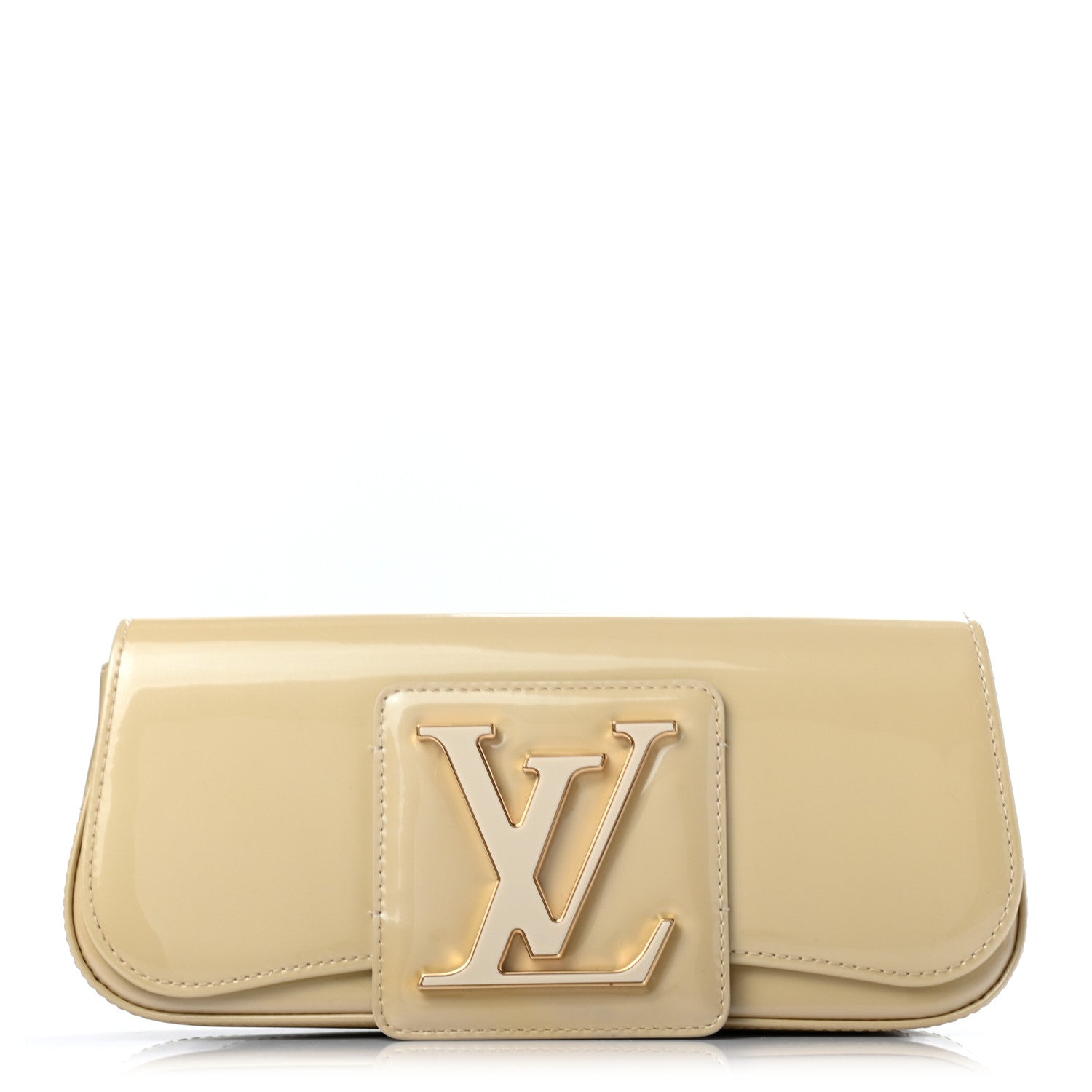 Louis Vuitton Patent Sobe Clutch Blanc Corail 1 of 7