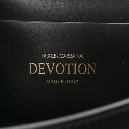 Dolce & Gabbana Smooth Calfskin Small Devotion Envelope Top Handle Bag Black 6 of 11