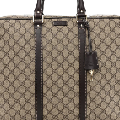 Gucci GG Supreme Monogram Selleria Calfskin Briefcase Beige Ebony Cocoa 7 of 10