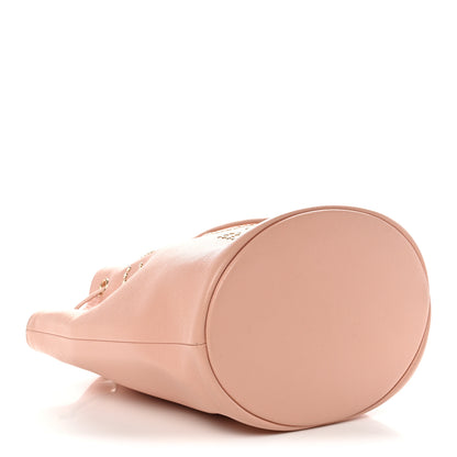 Chanel Caviar Deauville Drawstring Bucket Bag Light Pink 4 of 10