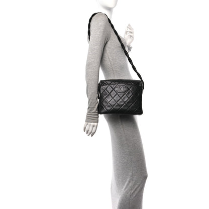 Chanel Lambskin Quilted Messenger Bag Black 2 of 13