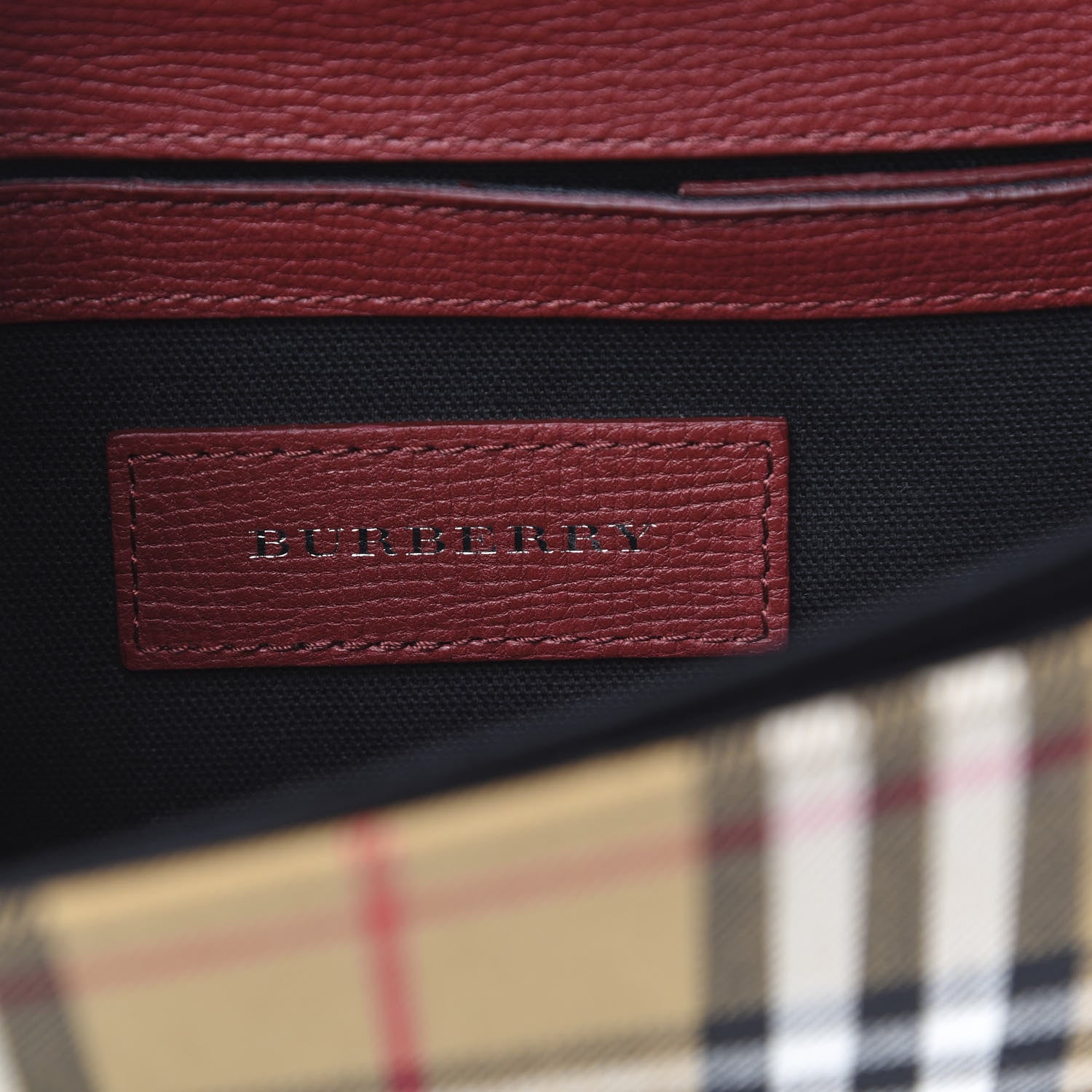 Burberry Derby Calfskin House Check Mini Macken Crossbody Bag Russet Red 6 of 9