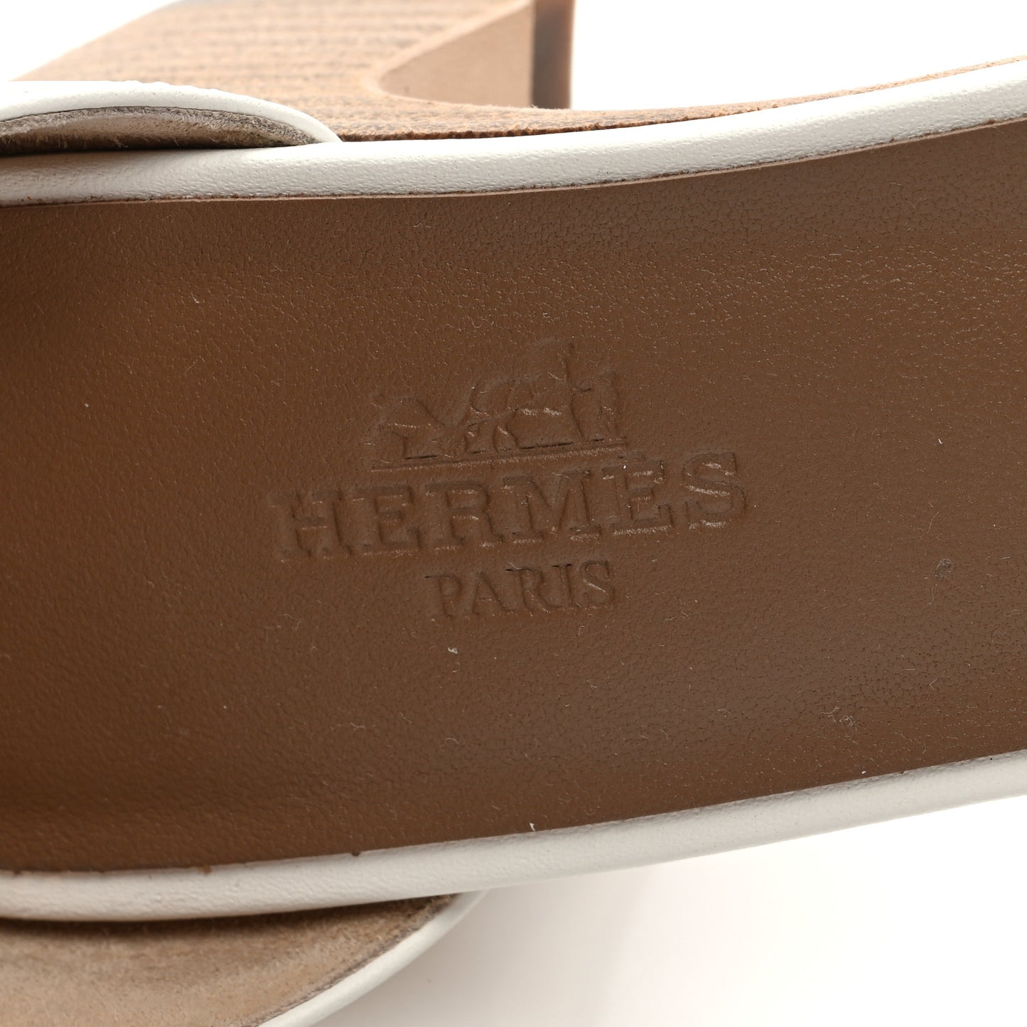 Calfskin Encens 50 Sandals 37.5 White