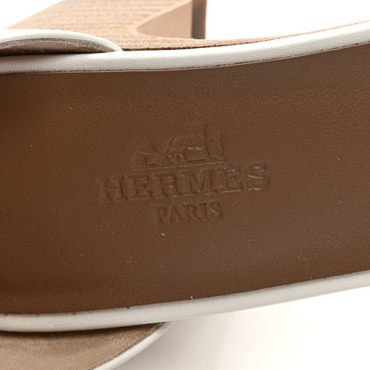 Hermes Calfskin Encens 50 Sandals 37.5 White 9 of 11